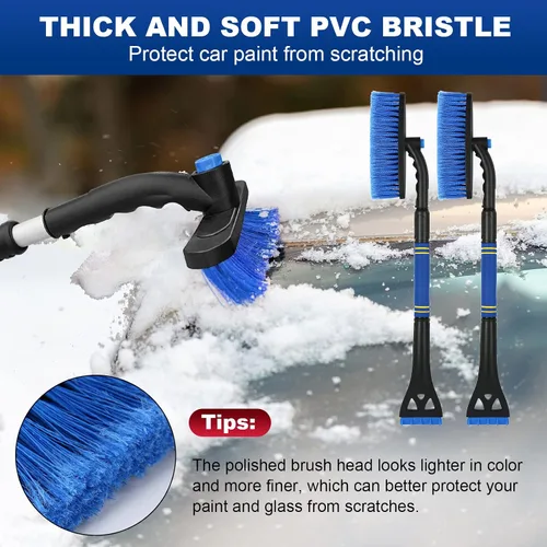 Vista 3 de 2 raspadores de hielo para parabrisas de automóvil, raspador de nieve 2 en 1 y cepillo de nieve para automóvil, SUV, camión, raspador de parabrisas