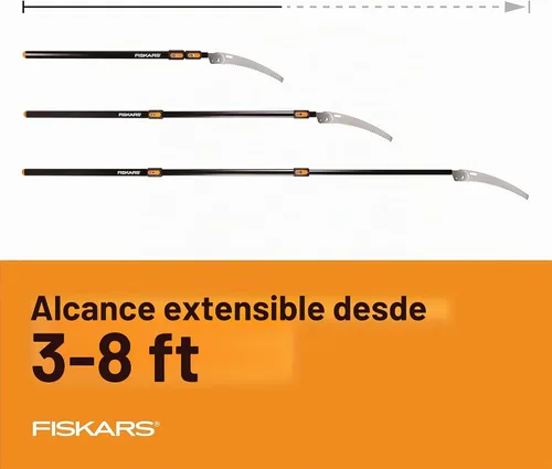Vista 3 de Fiskars Brands 394620 - 1001 - Sierra de poda, se extiende hasta 8 pies.