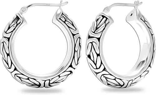 Vista 3 de LeCalla Joyas de plata de ley antiguas de inspiración bizantina para mujer, Plata de ley