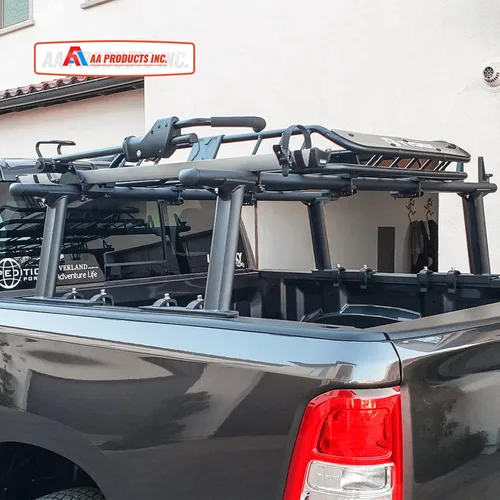 Vista 8 de Modelo APX2502-BLK - Escalera de aluminio para camioneta de perfil bajo con topes de carga