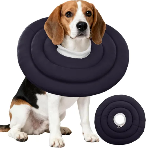 Vista 22 de IDOMIK - Collar de recuperación para perros, cono suave impermeable para perros después de la cirugía Comfy Protective Elizabethan Collar