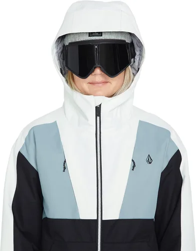 Vista 10 de Volcom Rossland - Chaqueta con capucha para mujer con aislamiento para snowboard y esquí