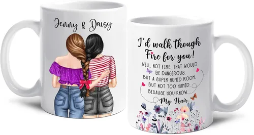 Vista 12 de Taza de café personalizada con texto en inglés "We Be Friends Untill Are Old Mug", taza de café de la amistad para los mejores amigos, taza