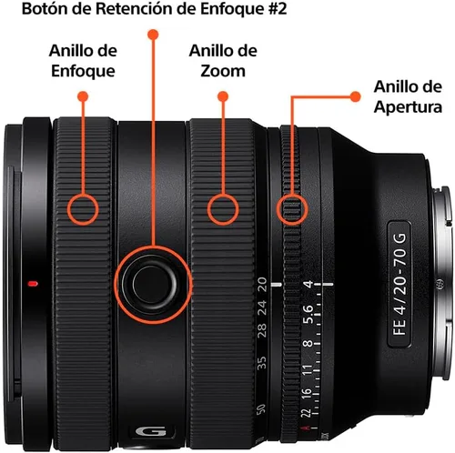 Vista 2 de Sony FE 20-70 mm f/4 G Lente (Sony E)