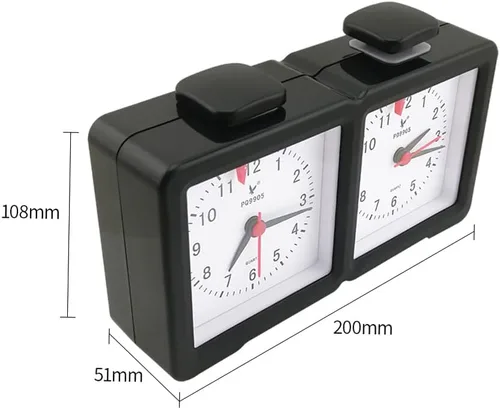 Vista 5 de Reloj de ajedrez cuarzo analógico electrónico reloj de ajedrez cuenta hacia arriba temporizador de juego Temporizador de juego I-go temporizador