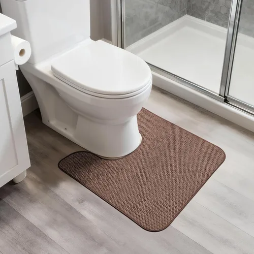 Vista 70 de Tapete de baño ultrafino, con base de goma, antideslizante, secado rápido, lavable a máquina, pelo bajo, absorbente, para ducha exterior, fregadero