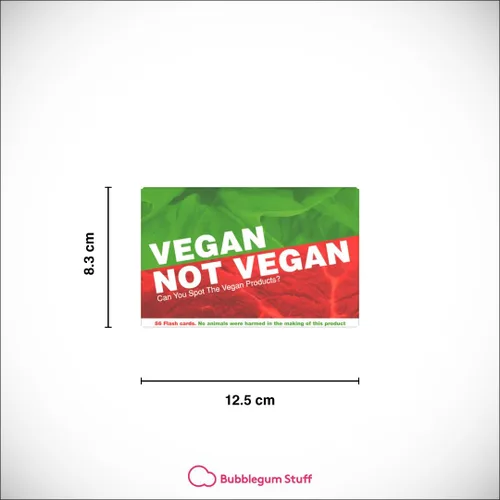 Vista 4 de Juego vegano no vegano - Adivina los productos veganos divertido juego de cartas flash - Divertido juego de adivinanzas de sí o no - adecuado