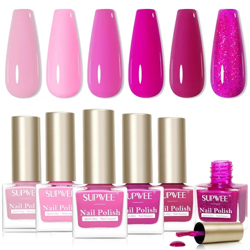 Vista 15 de Juego de esmaltes de uñas de secado rápido, esmalte de uñas regular sin gel de secado rápido, esmalte de uñas de uñas de secado rápido, salón