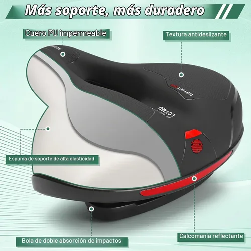 Vista 4 de Sillín de asiento de bicicleta para hombres y mujeres, reemplazo cómodo Mountain road ebike saddle for men women, comfortable bicycle seat