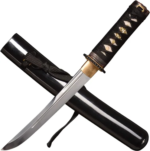 Vista 7 de SV Hand Forged Mini Samurai Sword Katana Tanto Japanese Small Samurai Short Sword Full Tang Sharp 16.53 Inch Various Styles Available