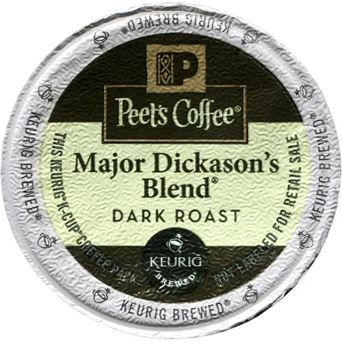 Vista 2 de Mezcla de café Peet's Major Dickason's para Keurig K-Cup Brewers, tostado profundo, 60 unidades.