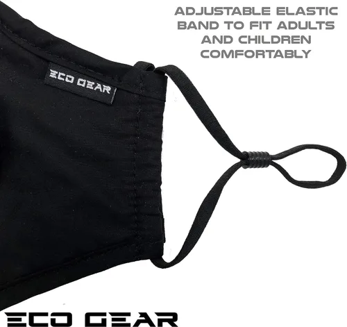 Vista 5 de ECO-GEAR Máscara facial anticontaminación, respirador de partículas, máscara para polvo, gases de escape, humo, humo, polen y humos, máscara bucal