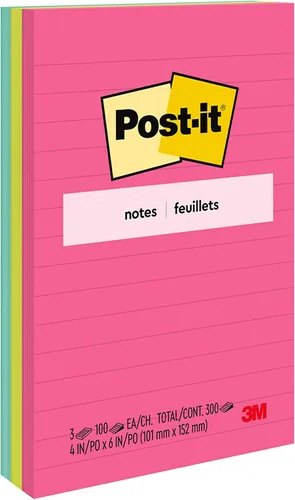 Vista 4 de Post-it - Notas adhesivas de 5 x 8 pulgadas, Colección Cape Town
