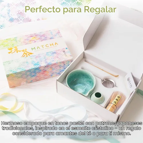 Vista 5 de HIBINO Juego Matcha Kit de matcha japonés de 5 piezas, Crystal Shell Cáscara de cristal verde 5pc