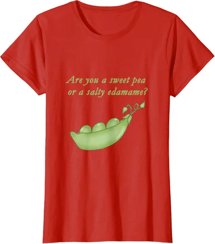 Vista 24 de ¿Eres un guisante dulce o edamame salado? Camiseta, Negro