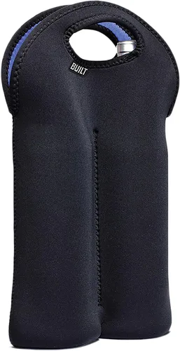 Vista 4 de BUILT 2B-BLK - Bolsa de neopreno resistente a manchas para 2 botellas de vino/agua, color negro