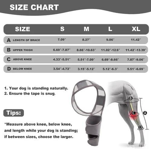 Vista 5 de Rodillera para perro, manga transpirable para patas de perro para dejar de lamer, coderas ajustables para perros pierna delantera trasera, protector