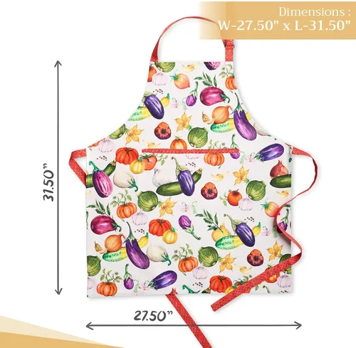 Vista 1131 de Maison d' Hermine Delantales para mujer con bolsillo, 100% algodón (27.50 x 31.50 pulgadas)