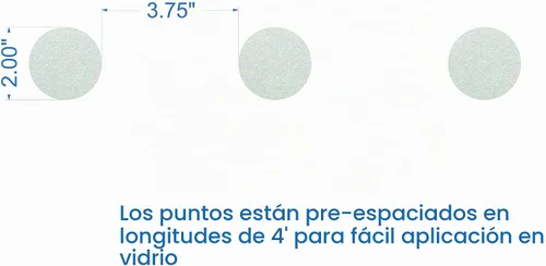 Vista 2 de Marcadores de distracción - Pegatinas de concientización para puertas (círculos)