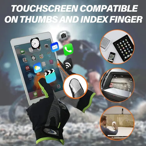 Vista 2 de FUDOSAN Guantes de ciclismo para pantalla táctil, guantes de entrenamiento para gimnasio, transpirables, antideslizantes, guantes de fitness