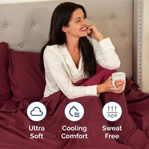 Vista 502 de Extra Deep Twin XL Sheet Set - 3 Piece College Dorm Room - White 01-Blanco