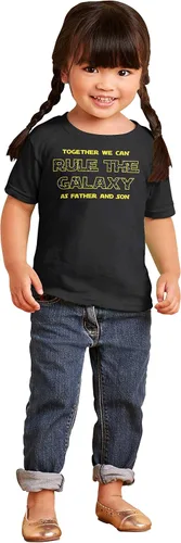 Vista 4 de Brisco Brands Together We Rule Galaxy Father Son - Camiseta para niño y niña