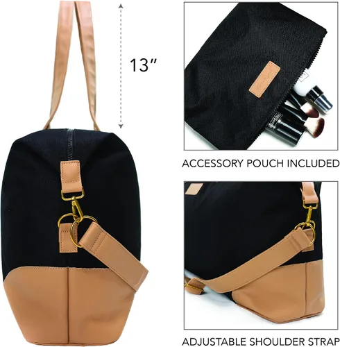 Vista 4 de Jadyn Luna - Bolsa de fin de semana y bolsa de viaje para mujer, gran capacidad de 37 litros