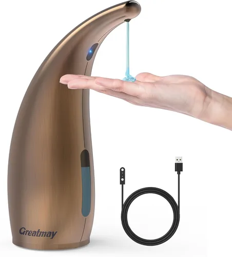 Vista 13 de Dispensador Automático Ajustable de Jabón Sin Contacto, Dispensador de Bomba de Jabón Líquido Sensor Sin Contacto con 4 Niveles Ajustables