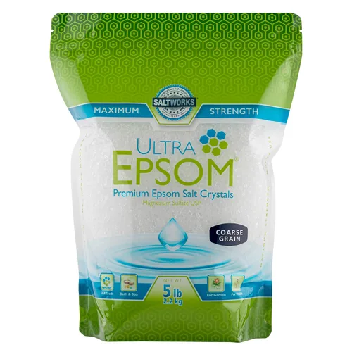 Vista 13 de SaltWorks Ultra Epsom - Sal de baño premium, grano medio, bolsa de 2 libras