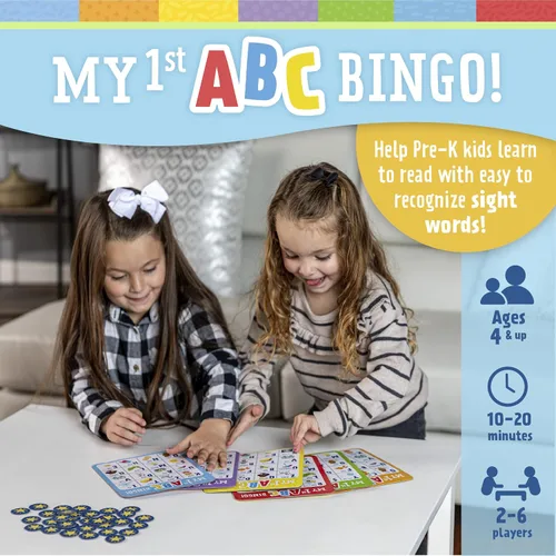 Vista 2 de My First ABC Bingo Game: Juego de mesa de palabras del alfabeto y la vista para niños de 4 a 8 años, reconocimiento de letras, aprendizaje fonético