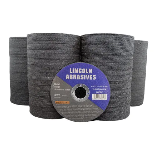 Vista 16 de 25 piezas de ruedas de corte Lincoln Abrasives Metal y acero inoxidable de 4.5" x 1/16" x 7/8