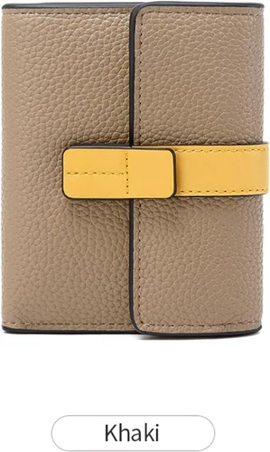 Vista 7 de AOXONEL Billetera pequeña de cuero para mujer, billetera Rfid para mujer, billetera triple plegable, compacta con ranuras para tarjetas y bolsillo