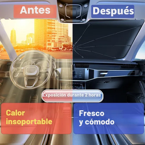 Vista 4 de Parasol plegable para parabrisas de auto para ventana delantera Sombrilla para parabrisas de auto Visor solar para parabrisas 2025 Accesorios
