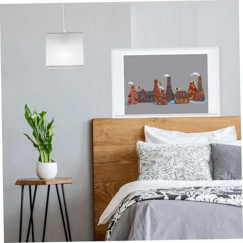 Vista 4 de SHERCHPRY Pantalla rectangular de tela para lámpara rectangular pantalla grande E27 para el hogar