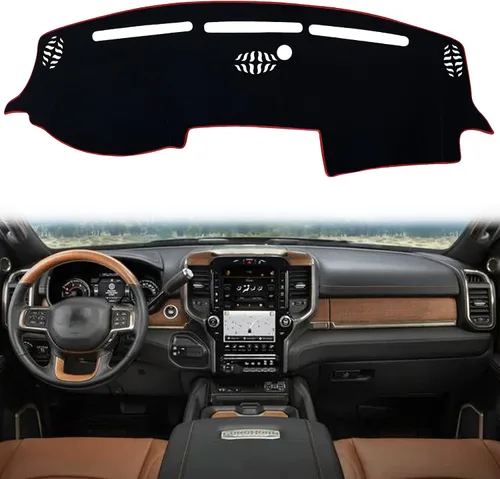 Vista 5 de Funda de Alfombrilla para Tablero Personalizada Compatible con Consola Central Interior para Dodge Ram 1500 2500 3500 Camioneta 2019 2020 2021 2022