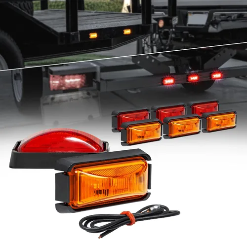 Vista 16 de TRUE MODS Luz de marcador LED ámbar de 2.5 pulgadas con bisel negro [DOT FMVSS 108] [SAE P2PC] [montaje superficial] [impermeable IP67] Luces