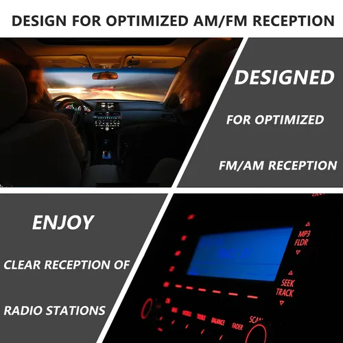 Vista 2 de Anina Mástil de antena de reemplazo de 3.8 pulgadas para Ford Mustang 2010-2014, Ford Transit 2013-2023, Lincoln MKZ 2013-2019, radio AM/FM, antena