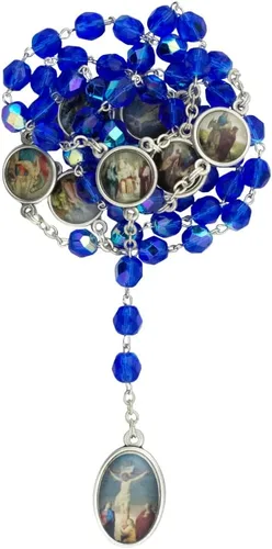 Vista 5 de Nuestra Señora de los Dolores Cuentas de oración devocional católica Incluye estuche rígido de plástico e instrucciones Gran regalo religioso