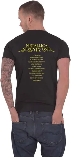 Vista 2 de Metallica Camiseta M72 Seasons Squared Cover Oficial Unisex Negro
