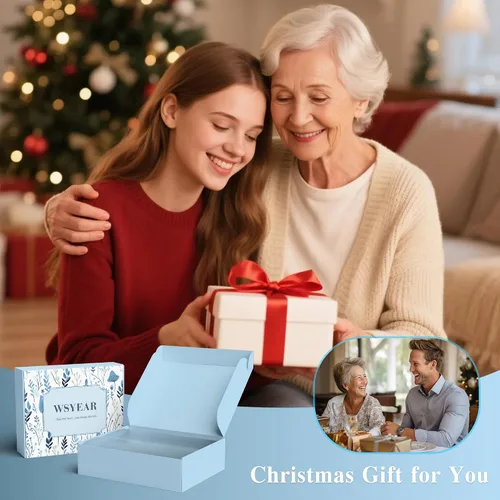 Vista 2 de WSYEAR Regalos de Navidad para mamá de parte de la hija, regalos para mujeres Best Mom Ever, manta con texto en inglés "I Love You Mother