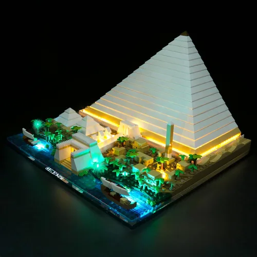 Vista 3 de VONADO Kit de luz LED para Lego Great Pyramid 21058 y otros kits de modelos Lego - Iluminación de bricolaje para decoración del hogar