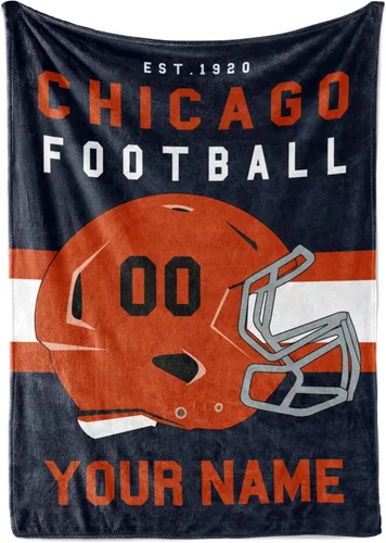 Vista 33 de Manta personalizada para fanáticos del fútbol americano – Se envía al día siguiente – Hecha en Estados Unidos – Manta de vellón personalizada