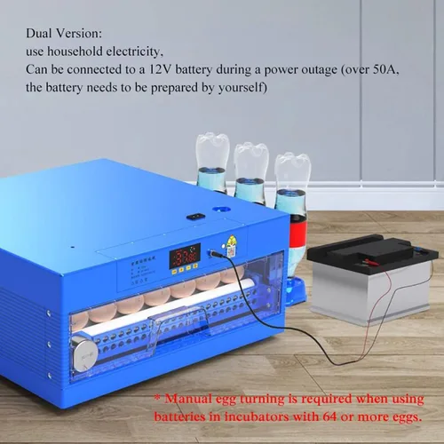Vista 6 de Generic Incubadora automática de huevos con LED de alta eficiencia, giro automático de huevos y control de temperatura, incubadoras de huevos