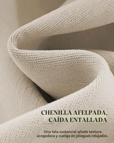 Vista 5 de jinchan Cortinas opacas de felpilla para dormitorio, cortinas beige para sala de estar, juego de 2 paneles de 84 pulgadas de largo, con aislamiento