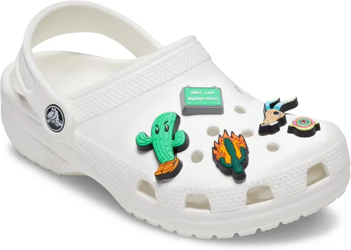 Vista 3 de Crocs Jibbitz - Paquete de 5 dijes para zapatos de verano Jibbitz para Crocs, Festival de música del desierto, talla única