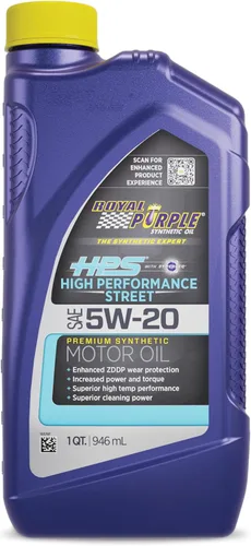 Vista 14 de RAceite de motor royal Purple HPS Alto Rendimiento Street sintético , 5W-20, 1 Cuarto de galón