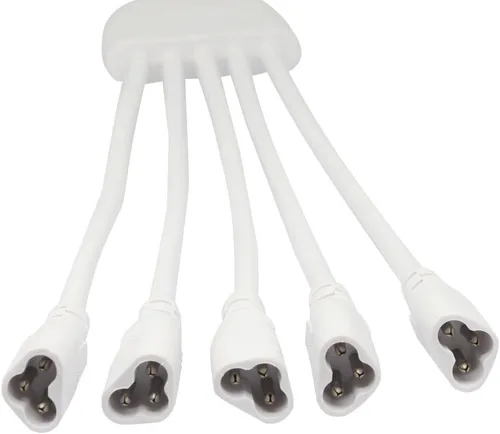 Vista 3 de SinLoon Cable divisor LED T5 T8, conector de cable LED de 3 pines, cable de extensión divisor de 5 vías para luces de techo, tubo LED, soporte