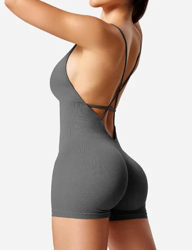 Vista 5 de YEOREO Jeni - Body corto para mujer, con forma de glúteos, sexy, sin espalda, para entrenamiento