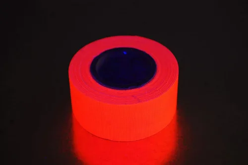 Vista 4 de 1 pulgada x 6 yardas UV luz negra reactiva Fluorescent Gaffer Tape (azul)