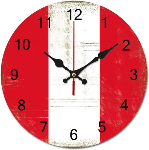 Vista 12 de Reloj de pared grande con diseño de bandera de San Vicente y la Granadina, funciona con pilas, reloj colgante silencioso de 9 pulgadas, decoración